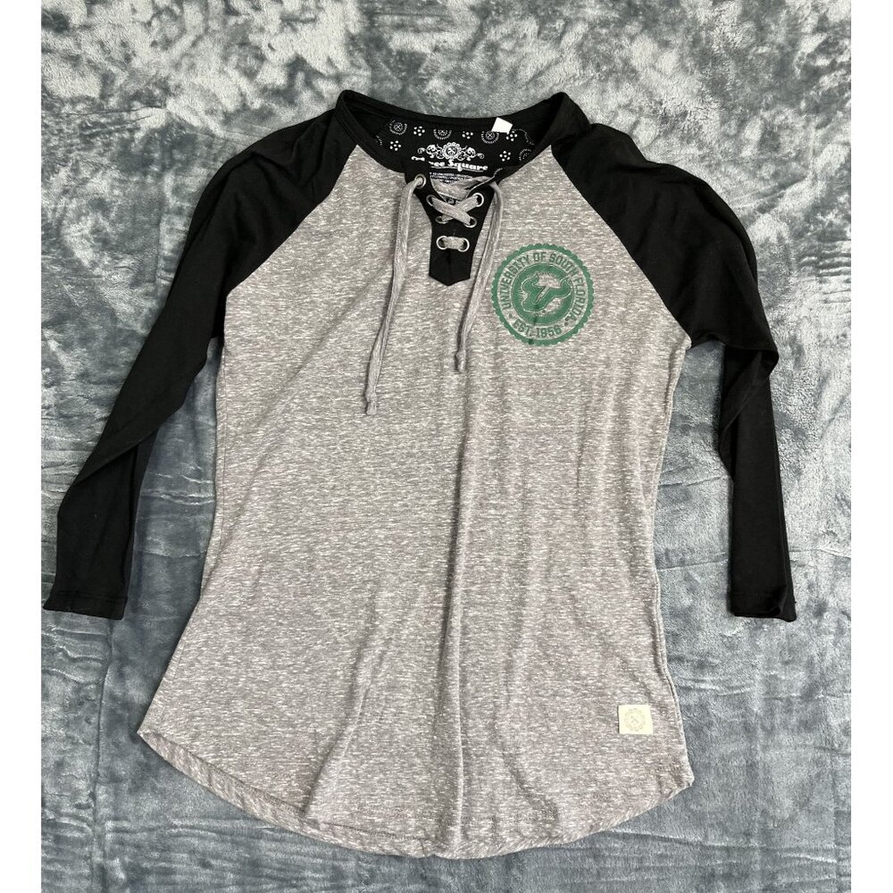 Three Square University Of South Florida Lace-Up Raglan Sleeve Shirt S